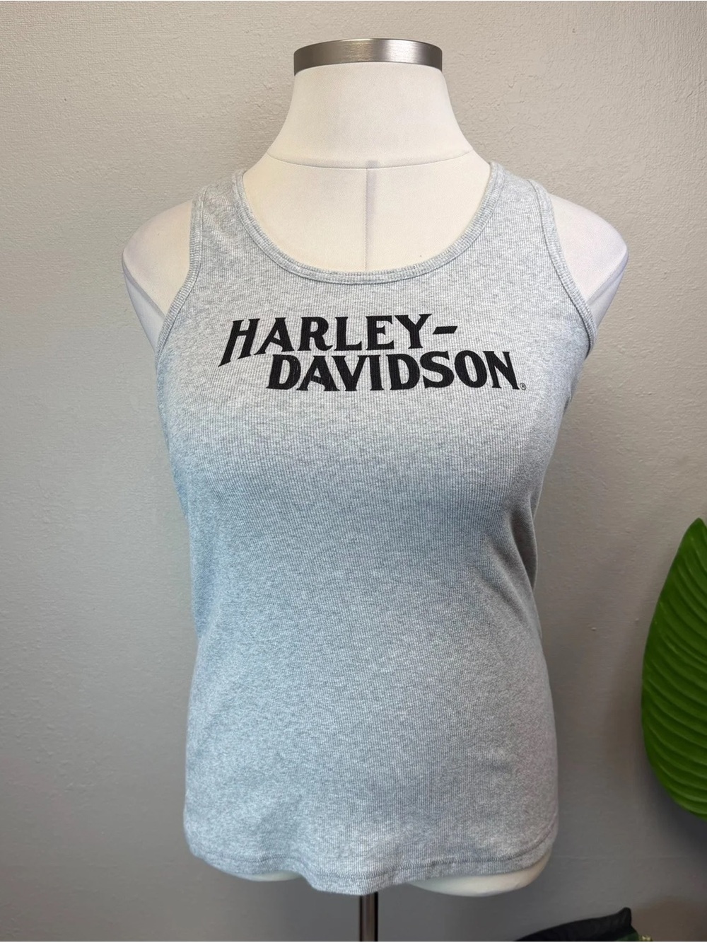 Harley-Davidson Heather Gray Ribbed Tank Top - Size XL